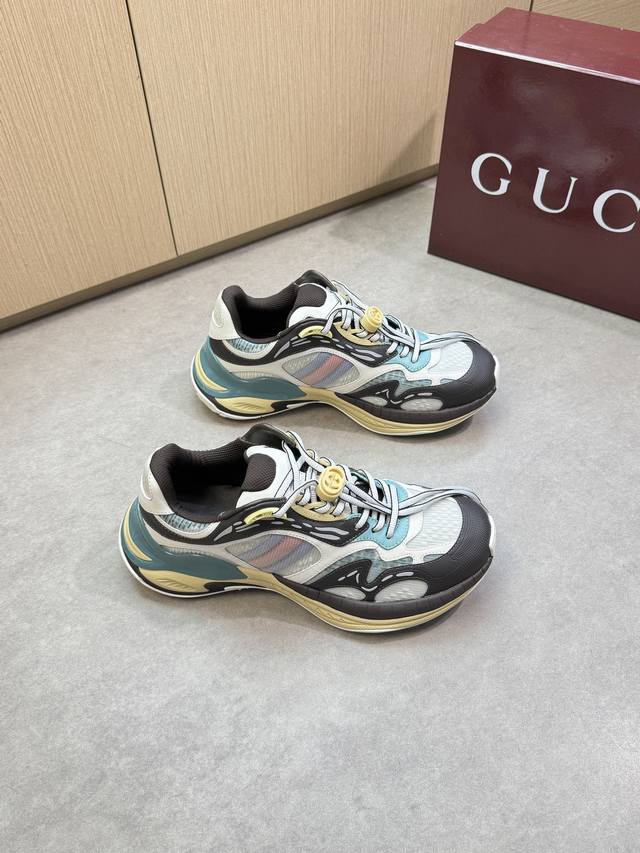 Gucci -High-end quality original couple's casual sports shoes -Upper: Nappa calf