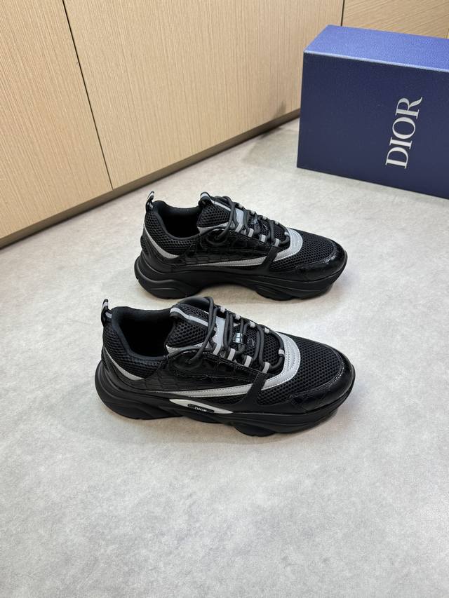 Dior -High-end quality original casual sports shoes -Upper: stone-grained calfsk