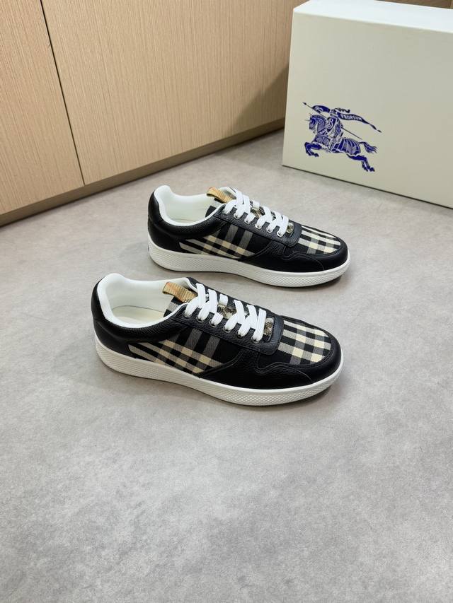 Burberry -High-end quality original casual sports shoes -Upper: imported lychee