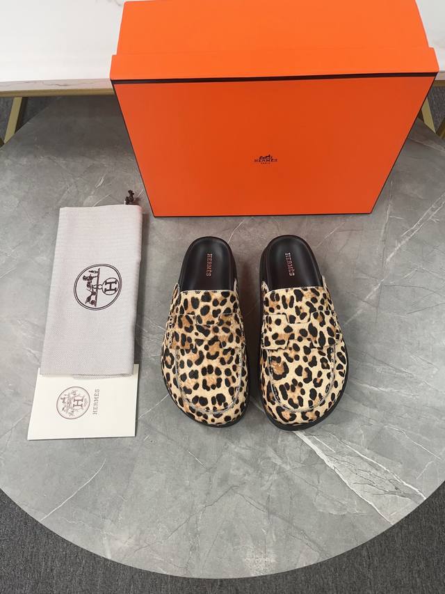 Actual price: Herme'S latest couple style Birkenstock slippers, uncle shoes, Ted