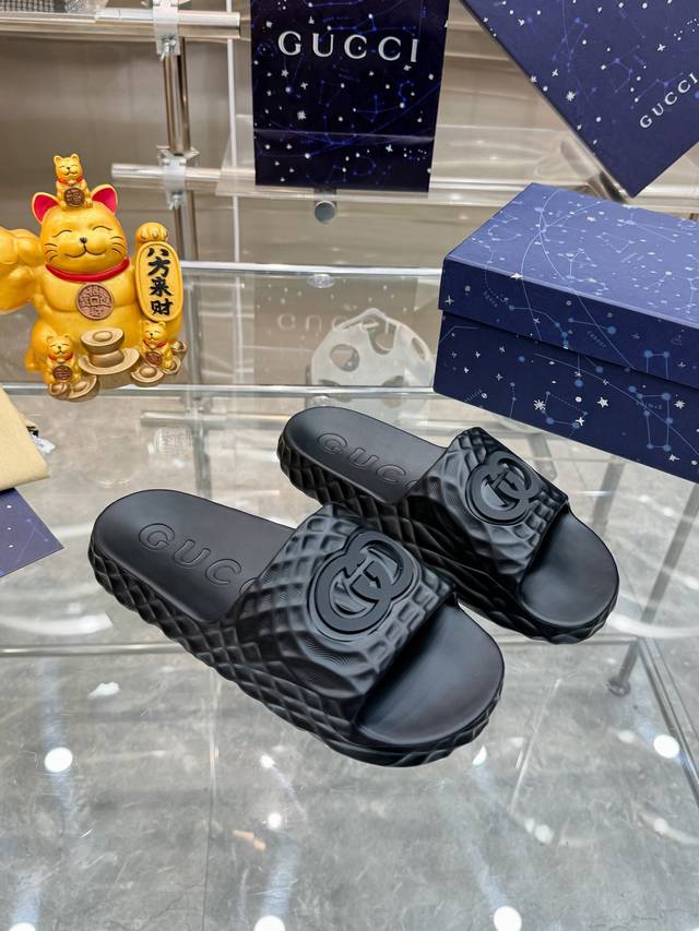 Actual Price: Men's Interlocking G Slides Inspired by the summer spirit and beac