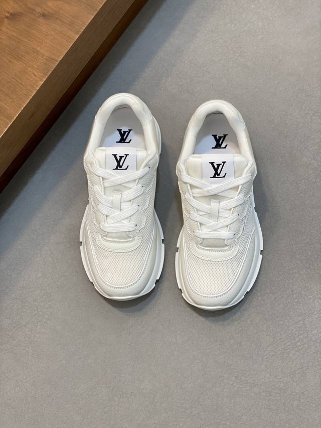 Louis Vuitton -High-end quality original couple casual sports shoes -Upper: pebb