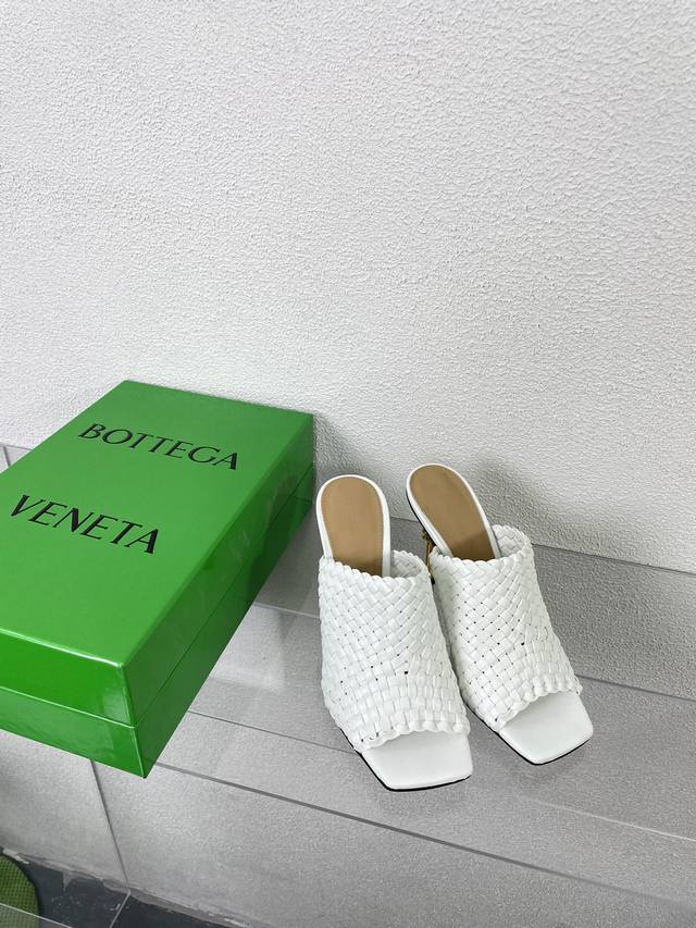 Hand-woven Bv Knot series metal heel slippers high heels single product ~