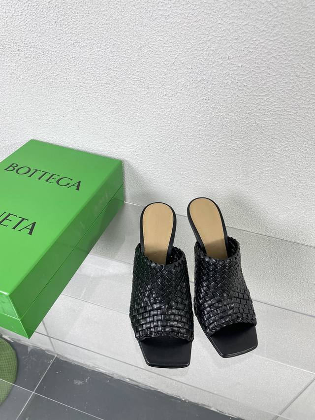 Hand-woven Bv Knot series metal heel slippers high heels single product ~