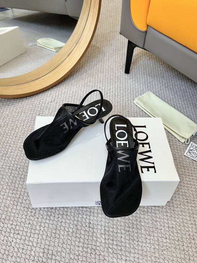 The latest Loewe 25Ss summer limited slippers, real air-conditioning shoes, wit