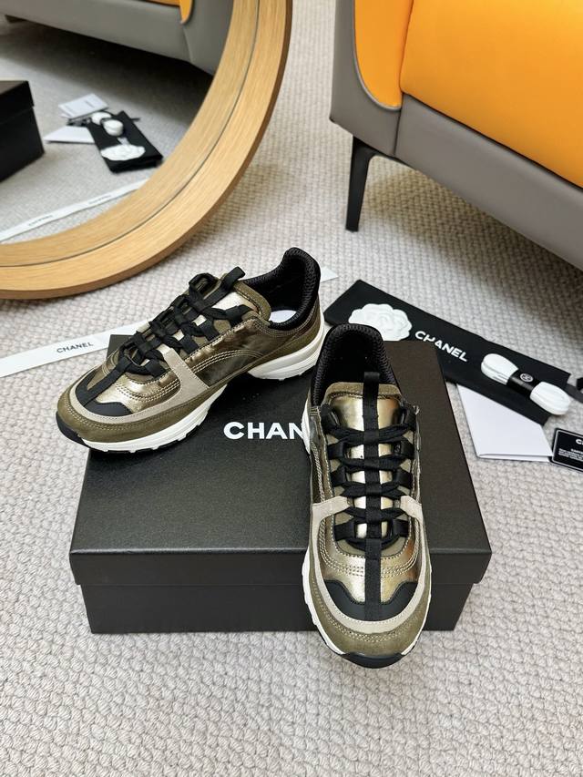 Chanel Chanel 25A latest thick-soled casual sports shoes counter synchronization