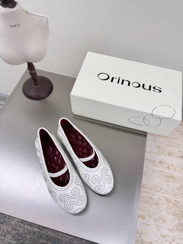 Orinous Exquisite rivet pattern flat shoes Elegant and playful exquisite pattern