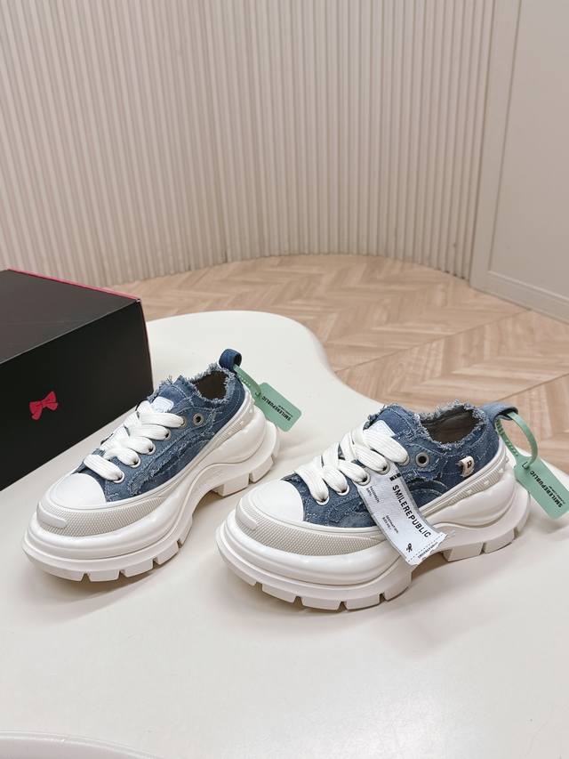 Smilerepublic Smile couple canvas shoes, thick-soled shoes, casual shoes~~ The s