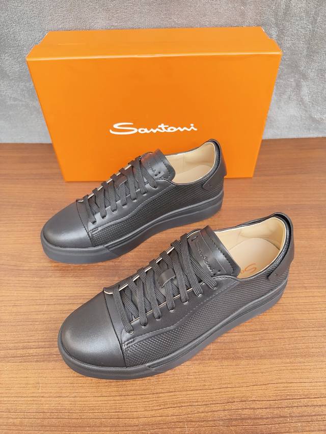 Factory P price men's shoes sports original Santoni casual sports style men's s