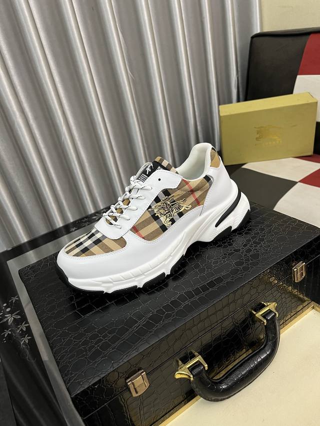 Factory P price men's sports shoes original Burberry casual shoes new hot style