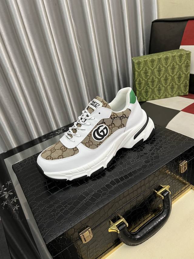 Factory Price Men's Men's Sports Shoes Original Gucci Gucci Men's Latest White