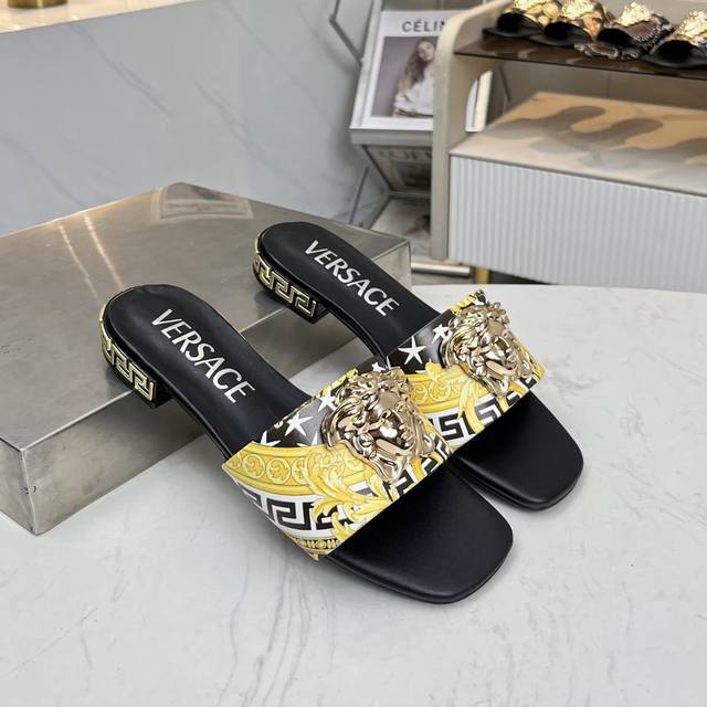 Factory P price women's shoes sports original 35-42 size, Versace flat flip flo