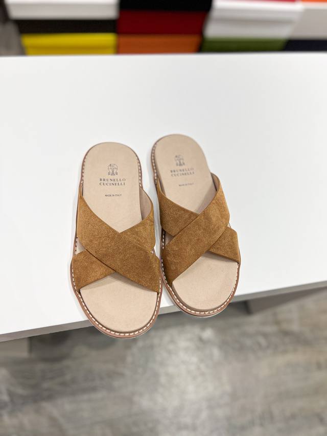 Brunello Cucinelli -High-end quality original casual sandals -Outsole: ultra-lig