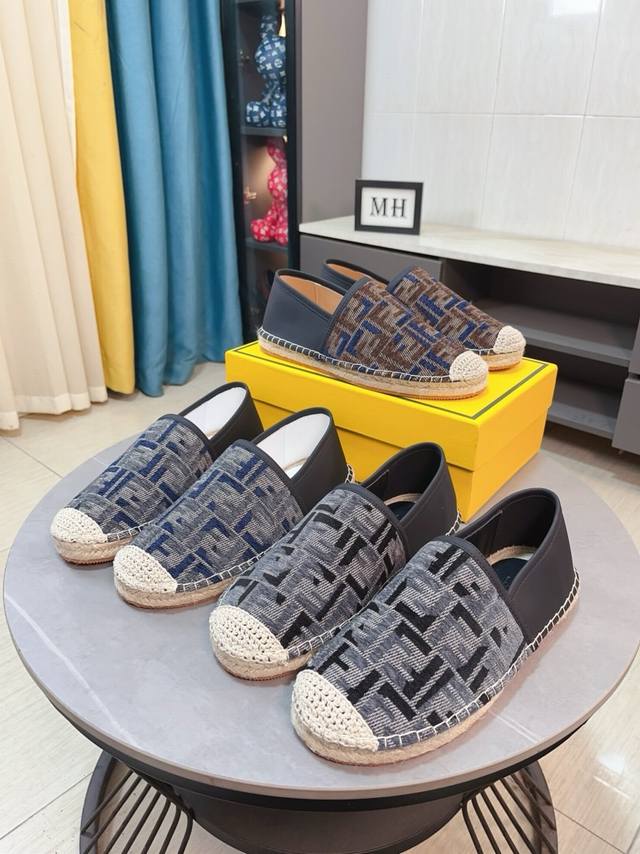 Factory price P Fendi Fendi men's latest slip-on loafers are on sale simultaneo