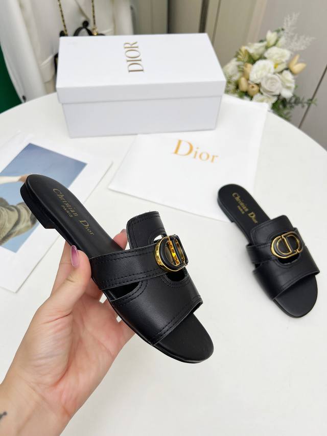 Dior Spring and Summer new 6 colors optional size 35-42 rubber sole genuine leat