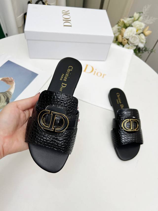 Dior Spring and Summer new 6 colors optional size 35-42 rubber sole genuine leat
