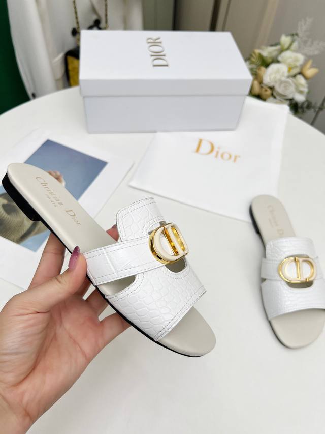 Dior Spring and Summer new 6 colors optional size 35-42 rubber sole genuine leat
