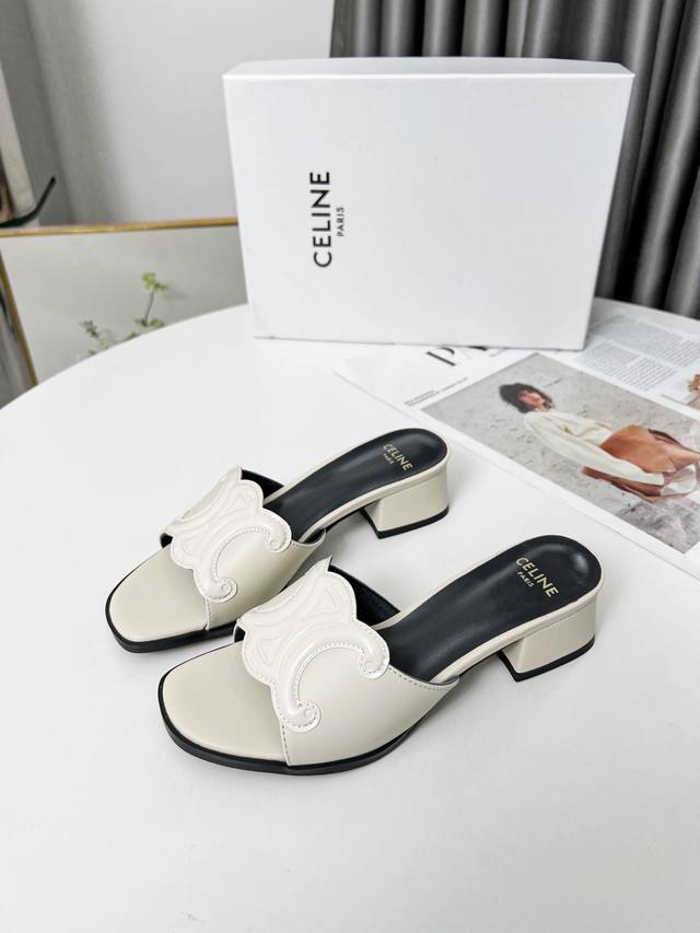 Leather outsole 230 Celine Celine top layer cowhide surface, sheepskin lining.