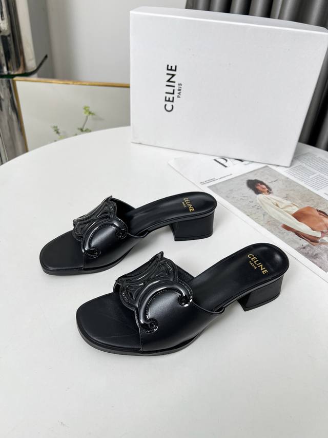 Leather outsole 230 Celine Celine top layer cowhide surface, sheepskin lining.