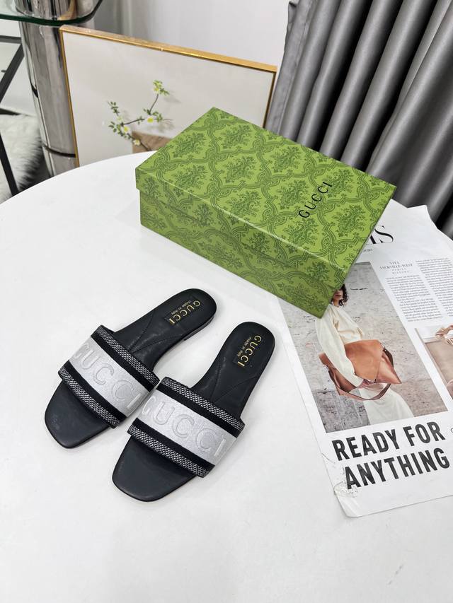 genuine leather sole 200 2025 Gucci new slippers, size 35-43 DDD