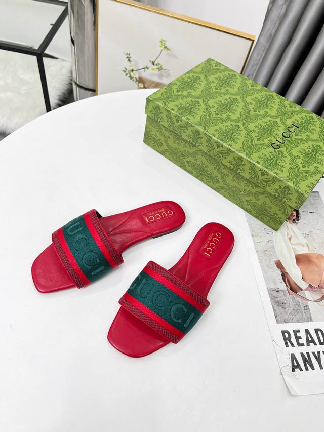 genuine leather sole 200 2025 Gucci new slippers, size 35-43 DDD