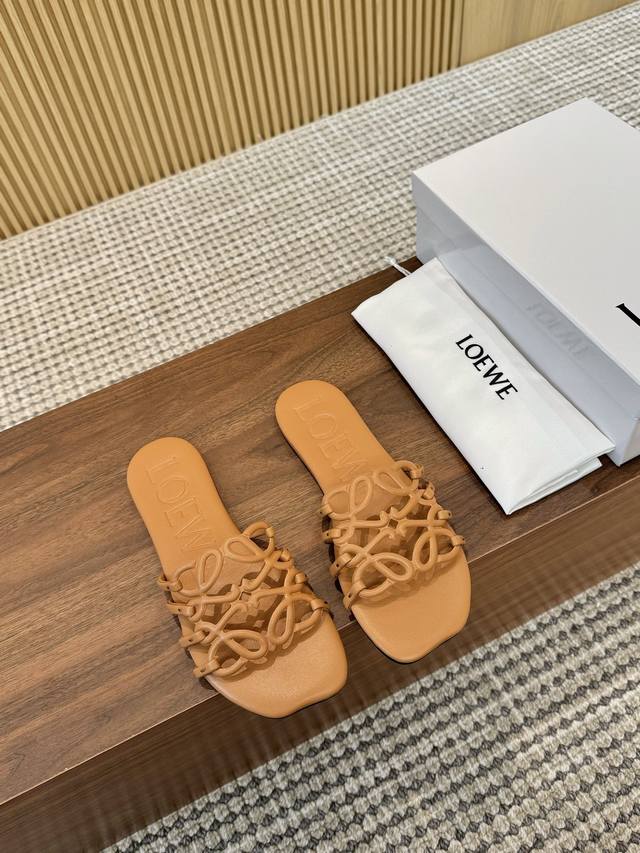 Leather sole 210 2025 latest Loewe, summer limited edition Lou slippers, they a