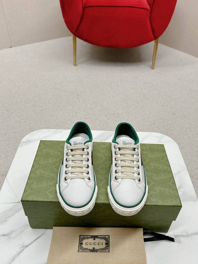 Newly upgraded Arrival Gucc* Tennis 1977 classic series canvas shoes Hot recomm