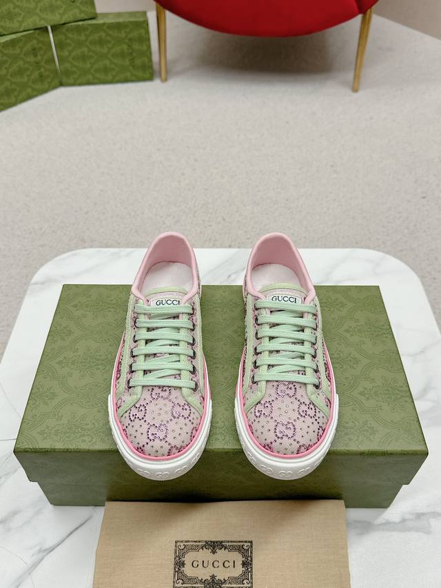 Newly upgraded Arrival Gucc* Tennis 1977 classic series canvas shoes Hot recomm
