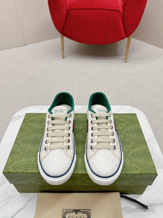 Newly upgraded Arrival Gucc* Tennis 1977 classic series canvas shoes Hot recomm