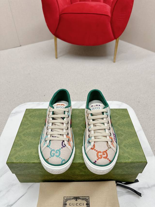 Newly upgraded Arrival Gucc* Tennis 1977 classic series canvas shoes Hot recomm