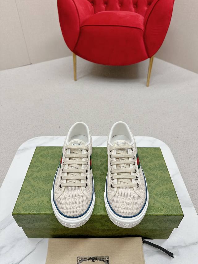 Newly upgraded Arrival Gucc* Tennis 1977 classic series canvas shoes Hot recomm