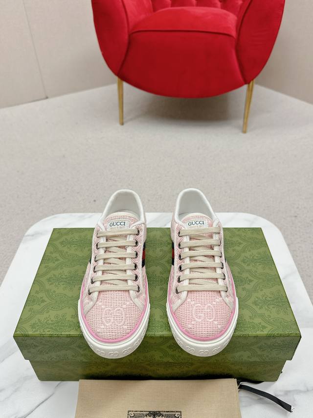 Newly upgraded Arrival Gucc* Tennis 1977 classic series canvas shoes Hot recomm