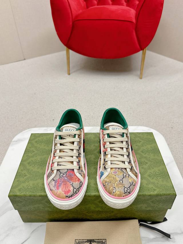 Newly upgraded Arrival Gucc* Tennis 1977 classic series canvas shoes Hot recomm