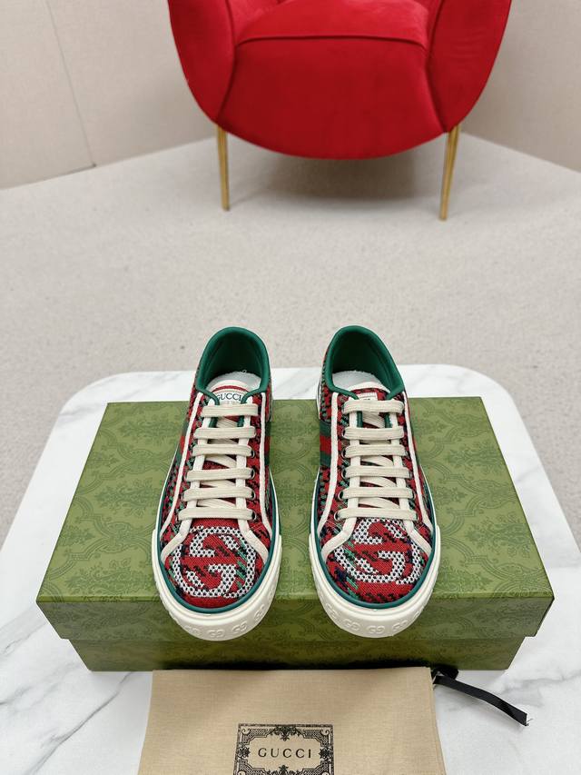 Newly upgraded Arrival Gucc* Tennis 1977 classic series canvas shoes Hot recomm