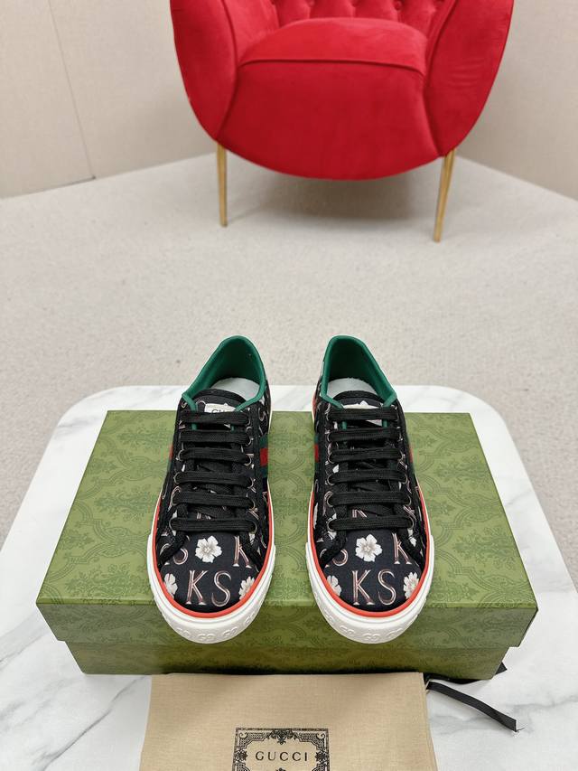 Newly upgraded Arrival Gucc* Tennis 1977 classic series canvas shoes Hot recomm