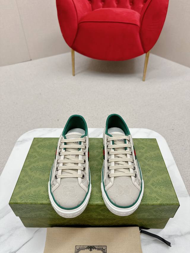Newly upgraded Arrival Gucc* Tennis 1977 classic series canvas shoes Hot recomm