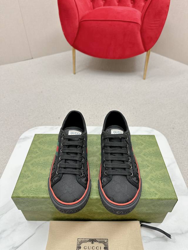 Newly upgraded Arrival Gucc* Tennis 1977 classic series canvas shoes Hot recomm