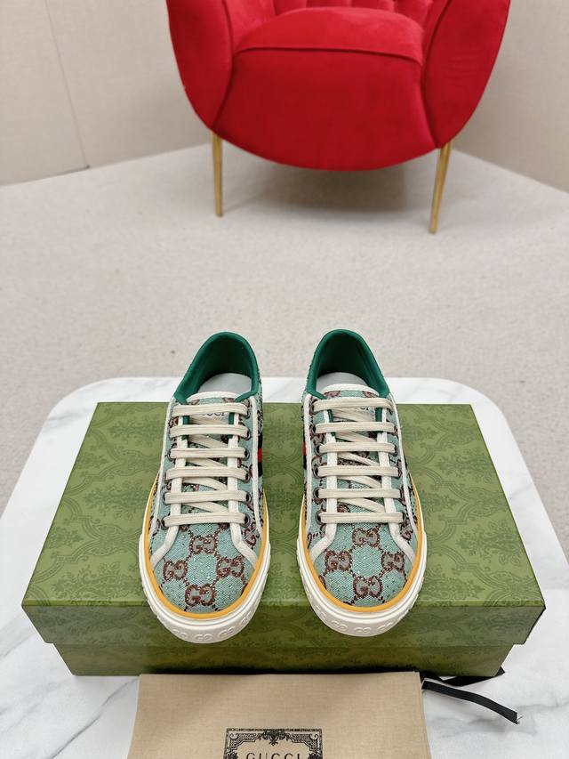Newly upgraded Arrival Gucc* Tennis 1977 classic series canvas shoes Hot recomm