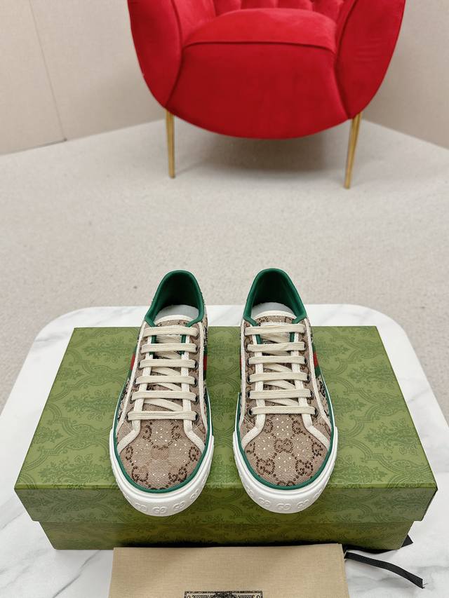 Newly upgraded Arrival Gucc* Tennis 1977 classic series canvas shoes Hot recomm