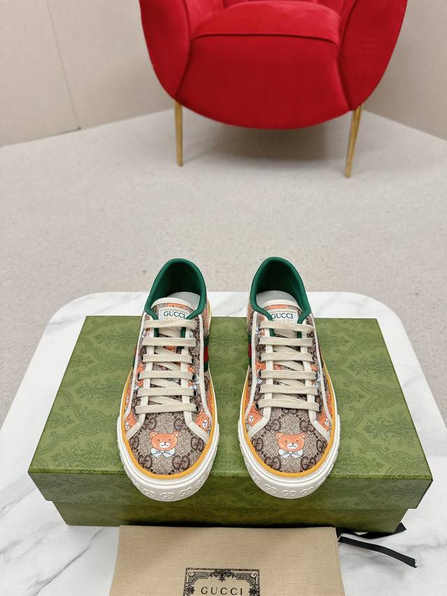 Newly upgraded Arrival Gucc* Tennis 1977 classic series canvas shoes Hot recomm