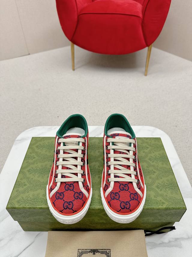 Newly upgraded Arrival Gucc* Tennis 1977 classic series canvas shoes Hot recomm