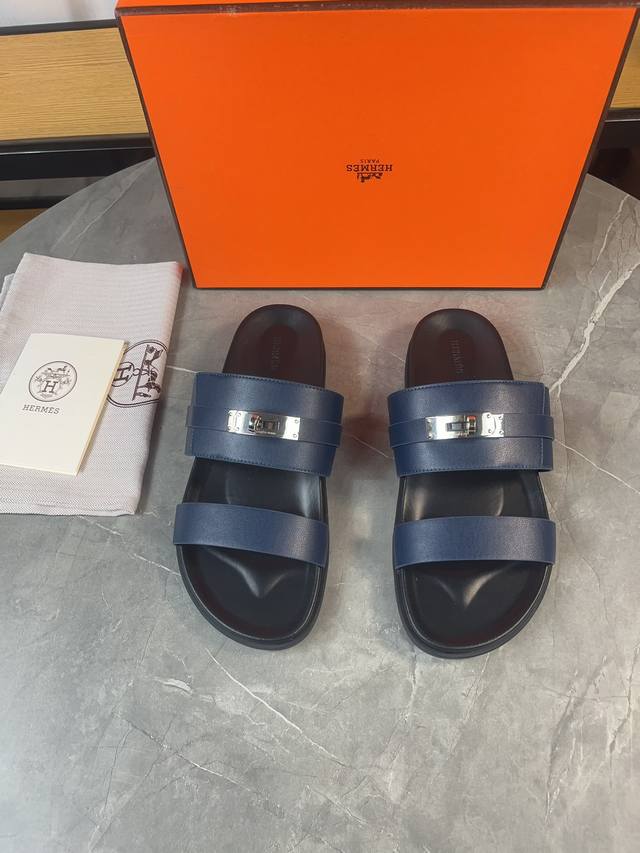H classic couple belt buckle slippers Hermes Spring and Summer Sandals Series! T