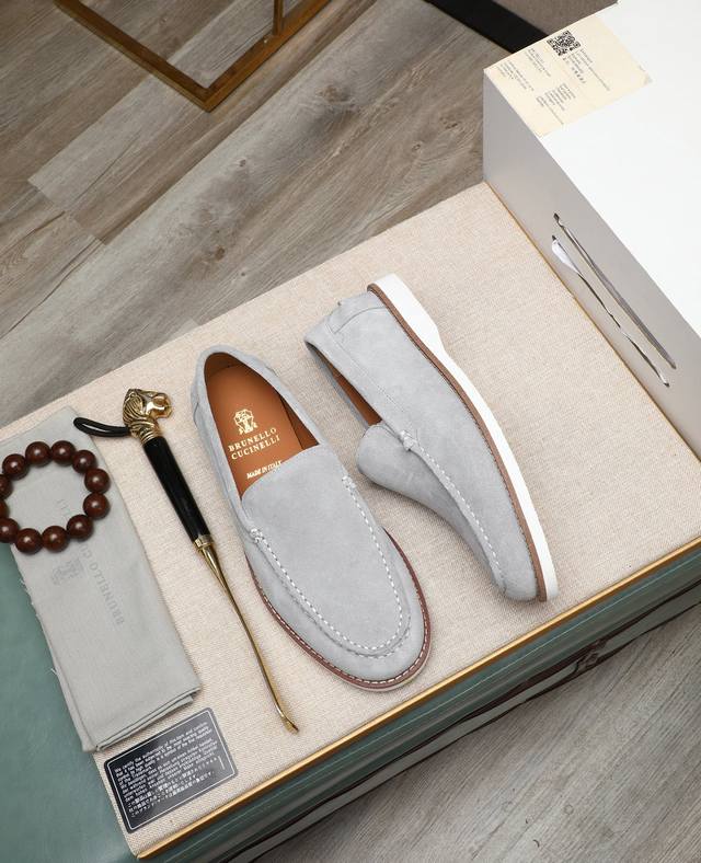 Factory price P.Bc New Brunello Cucinell* Casual leather shoes Classic yarns in