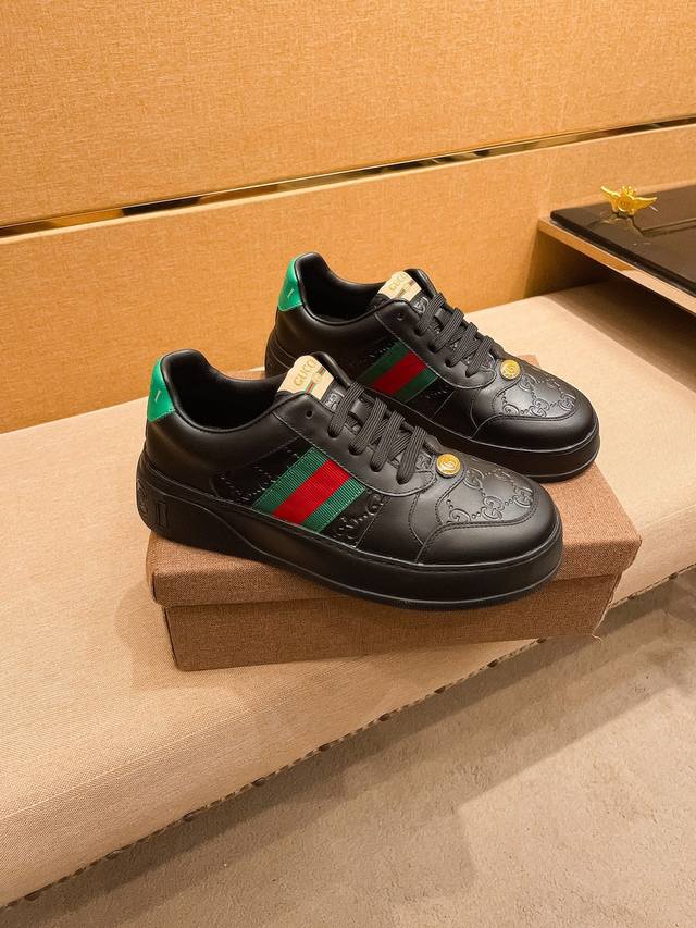 Factory P batch Gucci men's shoes high-end brand official website 1:1 latest ma
