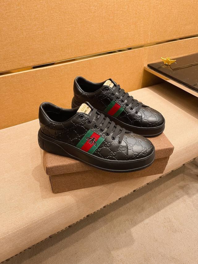 Factory P batch Gucci men's shoes high-end brand official website 1:1 latest ma
