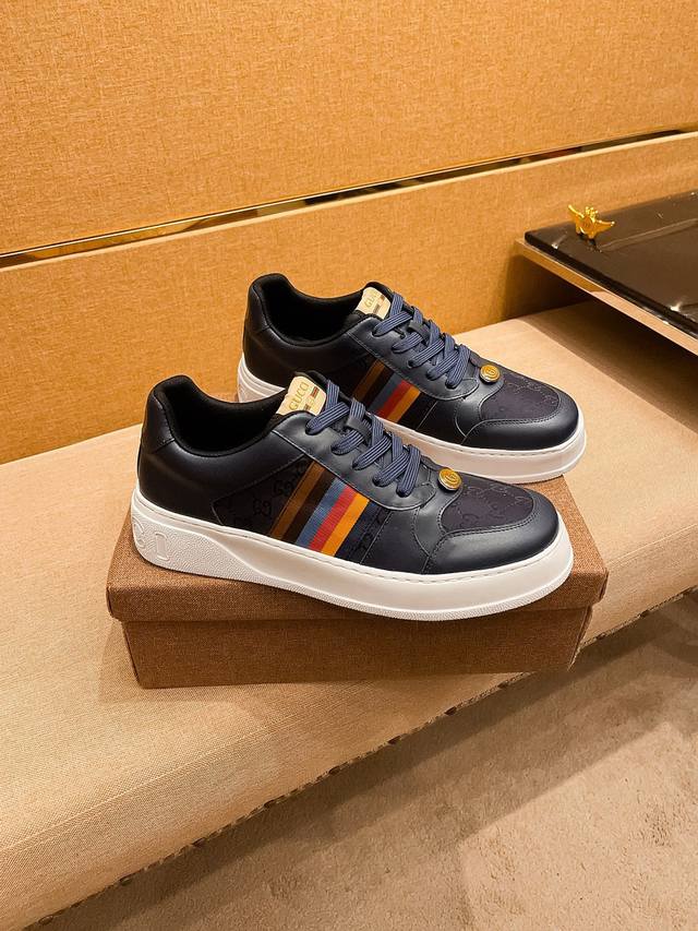 Factory P batch Gucci men's shoes high-end brand official website 1:1 latest ma