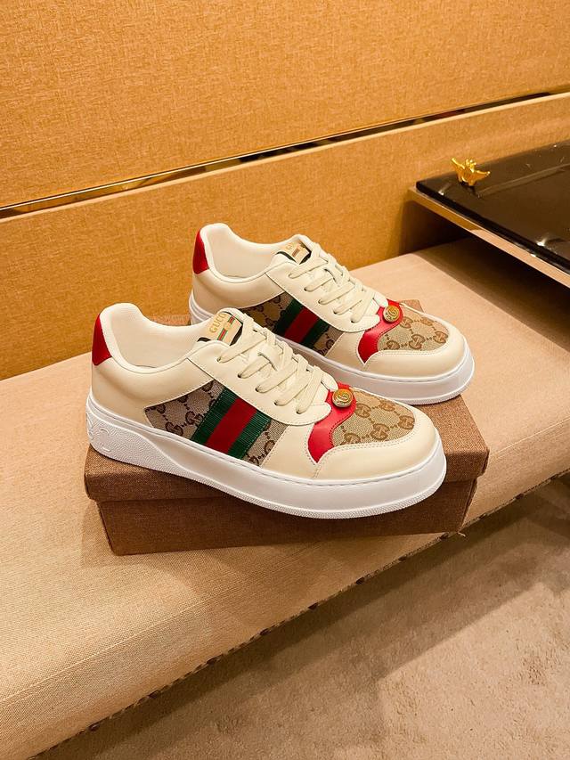 Factory P batch Gucci men's shoes high-end brand official website 1:1 latest ma