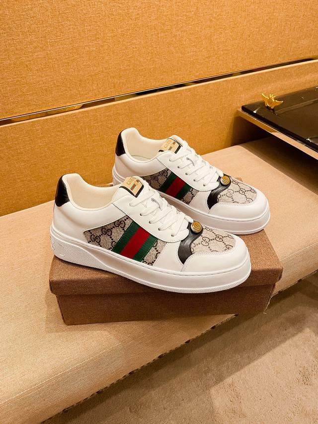 Factory P batch Gucci men's shoes high-end brand official website 1:1 latest ma