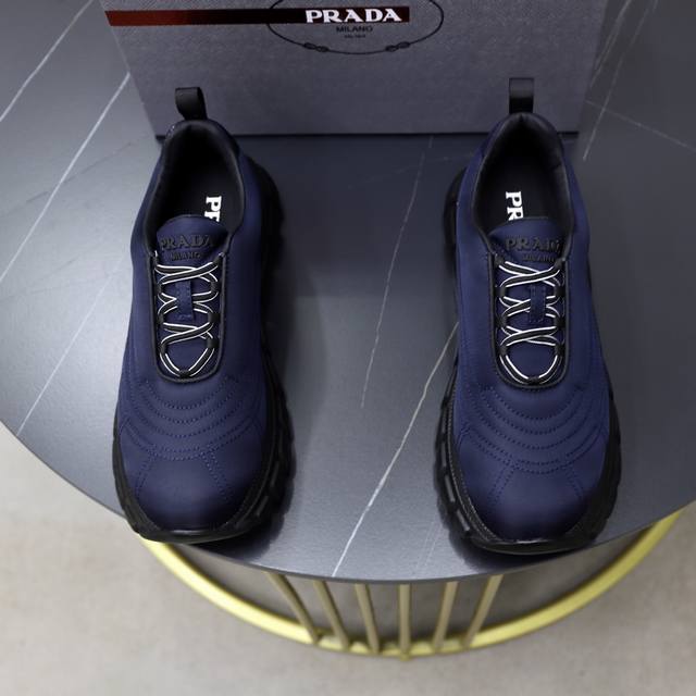 Prada -High-end quality original casual sports shoes -Upper: brand high merceriz