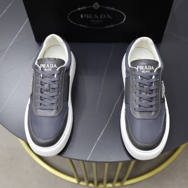 Prada -High-end quality original -Upper: imported soft calfskin stitching breath